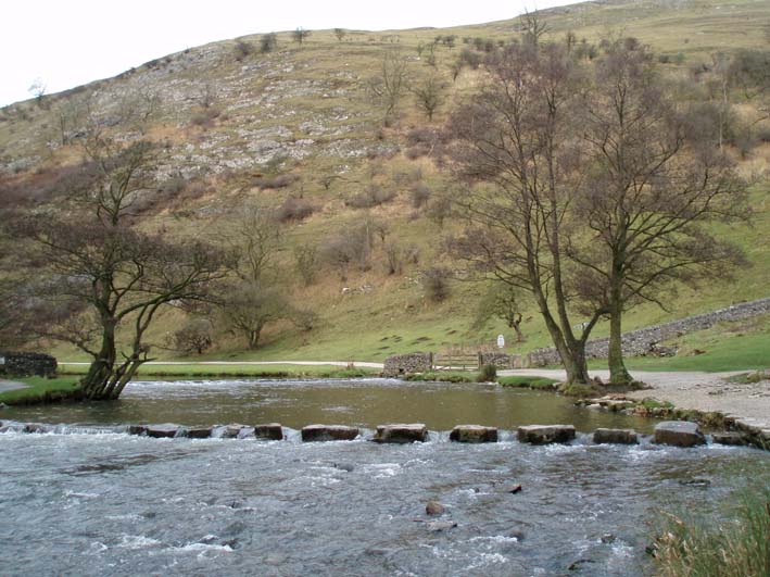 Stepping stones across the river Dove