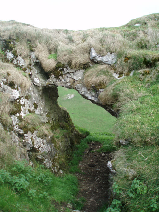 Limestone arch on Chrome Hill