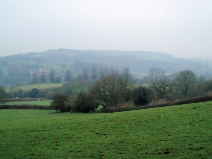 The Chevin from the hill down to Milford